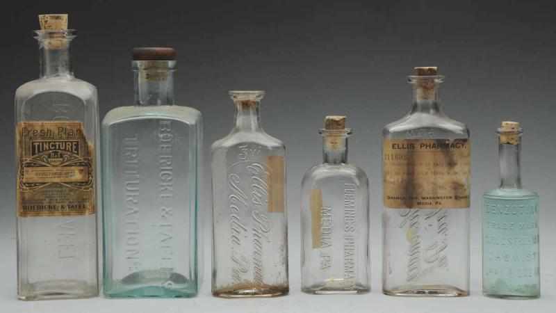 Appraisal: Lot of Early Medical Bottles All are dated to Condition