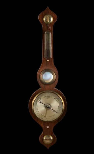 Appraisal: Victorian Rosewood Barometer late th century of traditional form centered