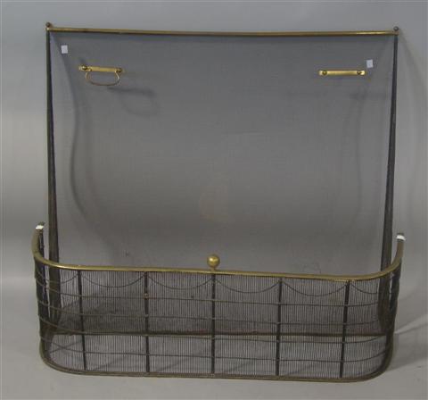 Appraisal: REGENCY WIRE AND BRASS FIRE SCREEN AND FIRE FENDER