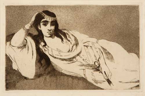 Appraisal: DOUARD MANET Odalisque Etching and aquatint printed in dark brown