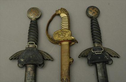 Appraisal: Two German Air Force Officers' Swords Together with a German