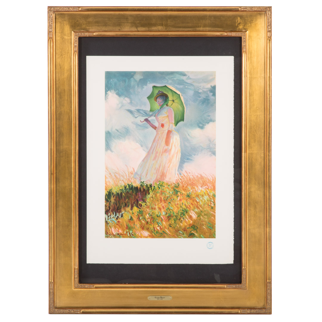 Appraisal: After Claude Monet Femme a L'Ombrelle litho French - Femme