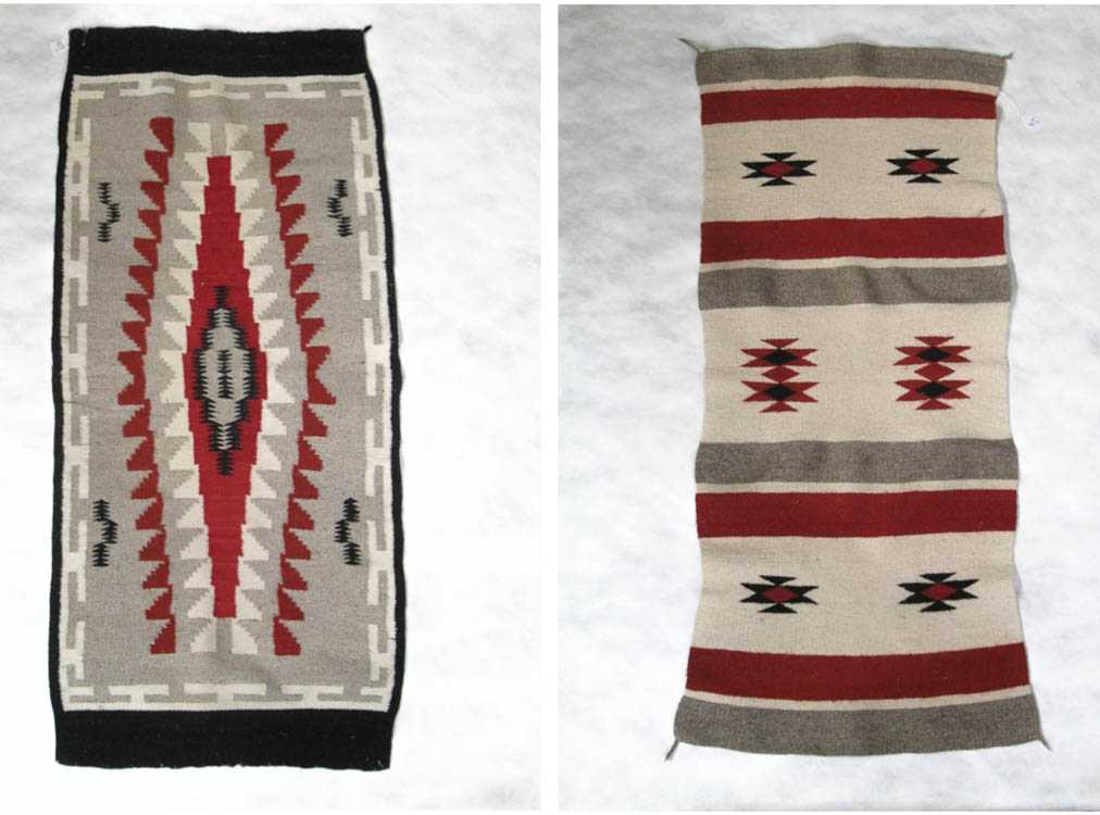 Appraisal: TWO SOUTHWEST NATIVE AMERICAN NAVAJO WEAVINGS the first a Crystal