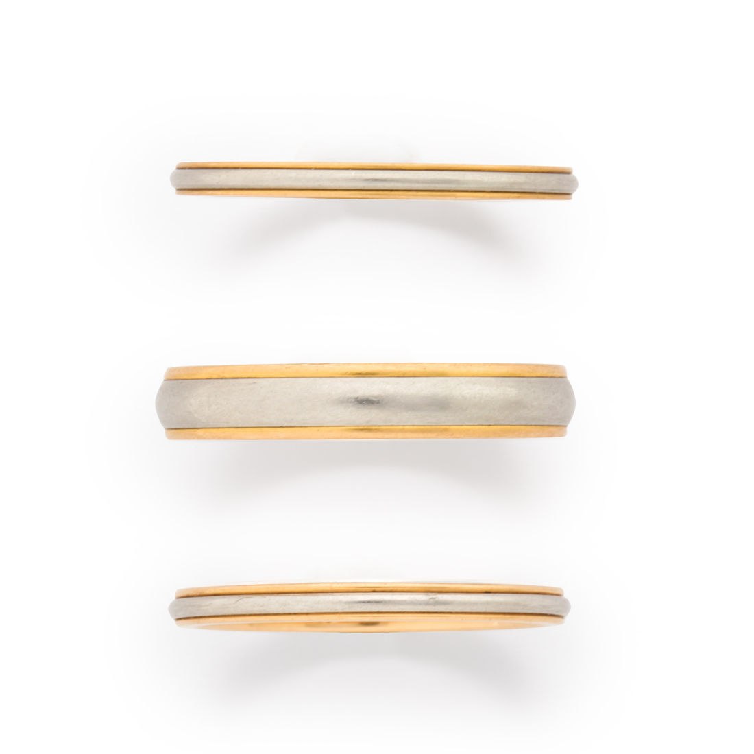 Appraisal: A GROUP OF EIGHTEEN KARAT GOLD AND PLATINUM RINGS LUCIDA