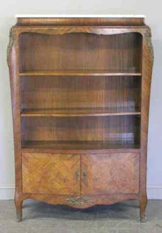 Appraisal: French Bronze Mounted Open Front Bookcase Cabinet From a Mamaroneck