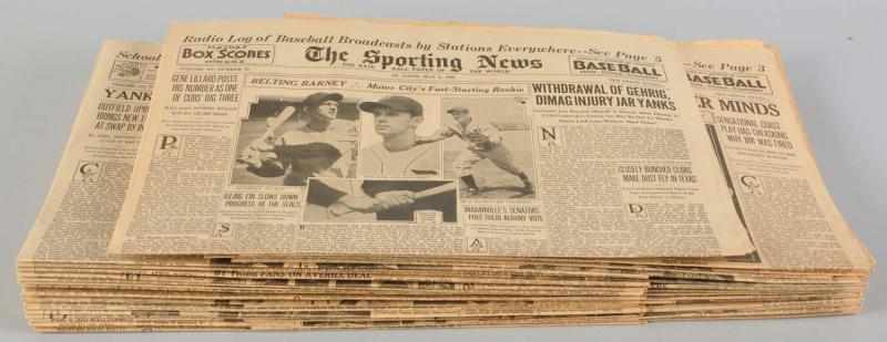 Appraisal: Lot of The Sporting News Newspapers Description Complete run from