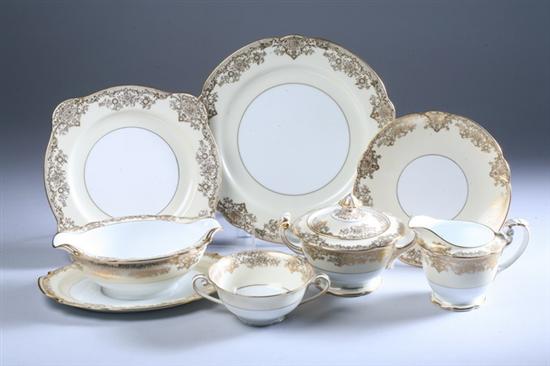 Appraisal: -PIECE NORITAKE PORCELAIN DINNER SERVICE Gastonia pattern Service for eleven