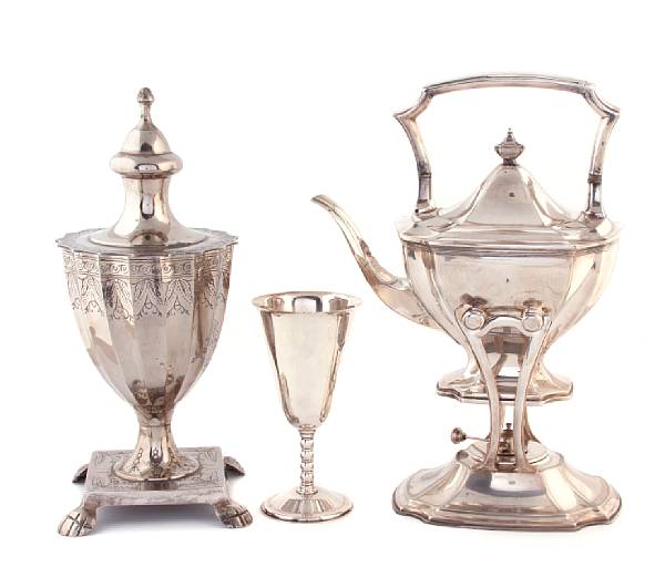 Appraisal: A group of plated table articles comprising set of Danish