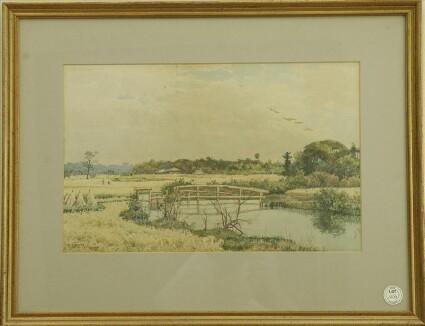 Appraisal: Pasture and Stream Watercolor