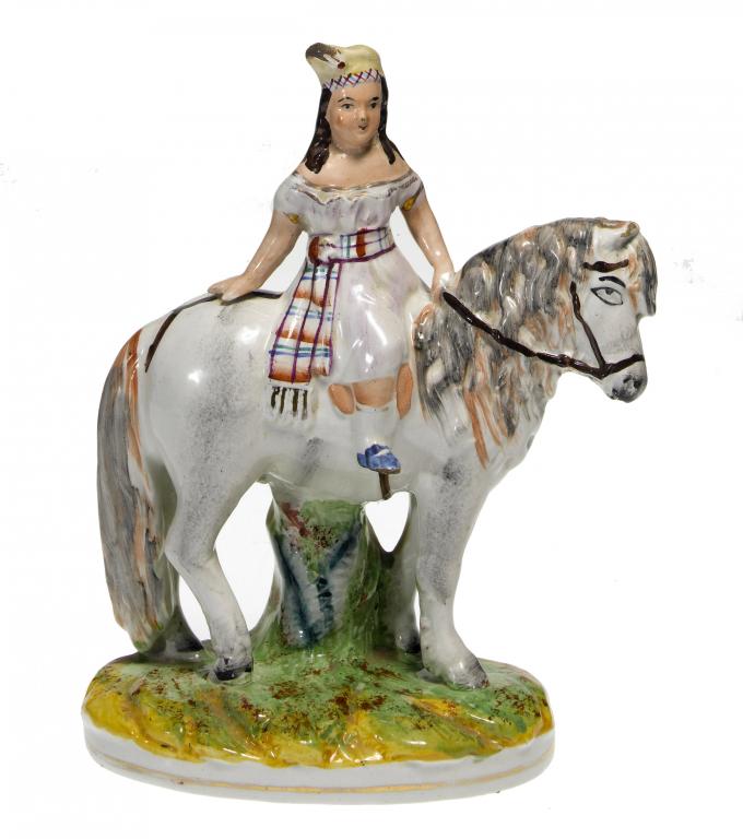 Appraisal: A STAFFORDSHIRE FIGURE OF A ROYAL CHILD ON A PONY