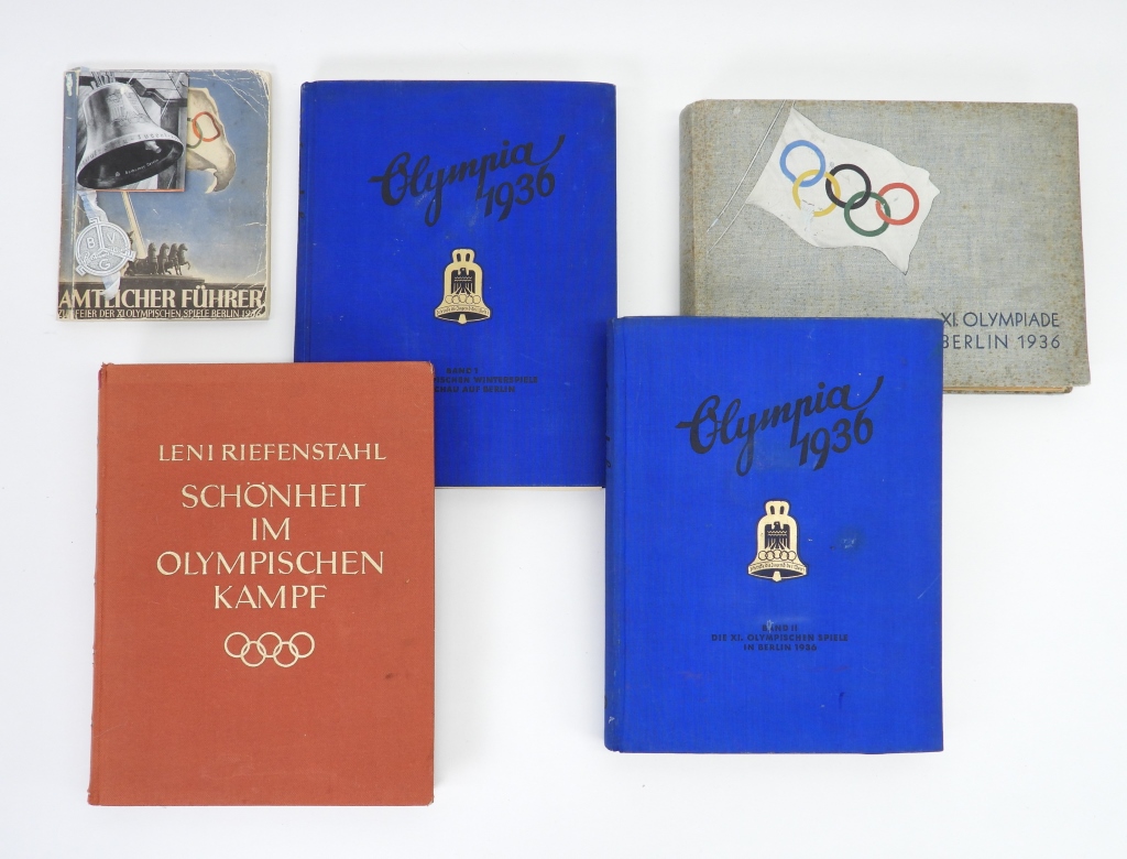 Appraisal: GROUP OF GERMAN OLYMPICS BOOKS A copy of Leni Riefenstahl