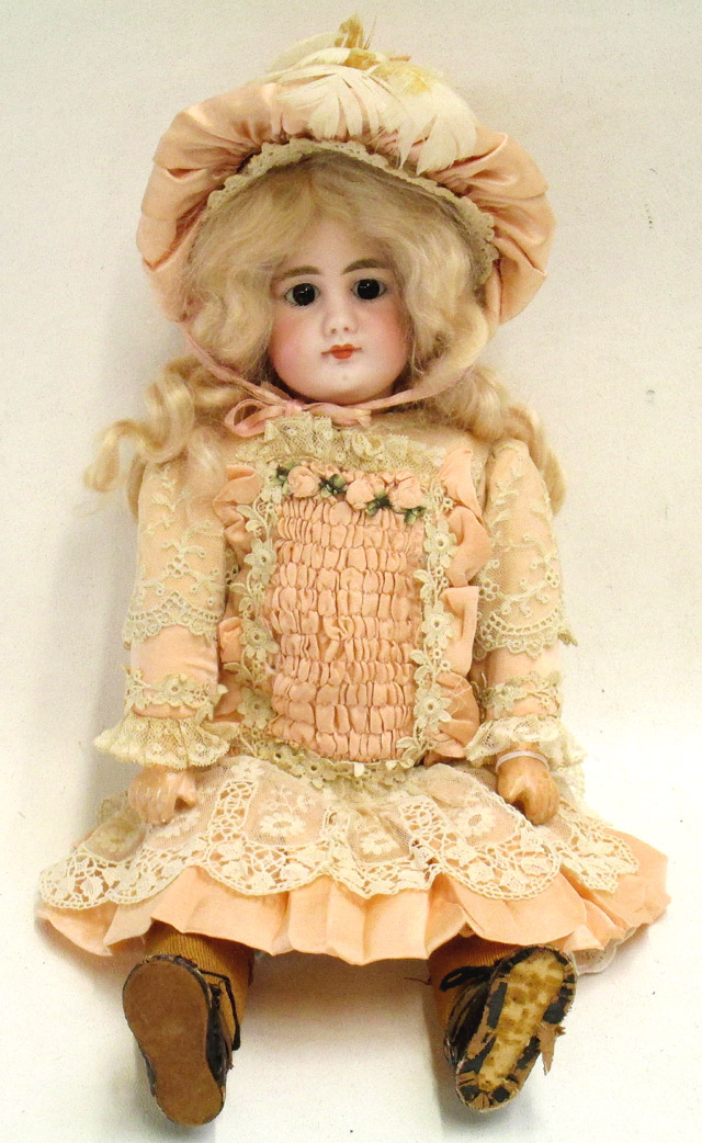 Appraisal: SIMON HALBIG BISQUE HEAD DOLL having long blond wig bisque