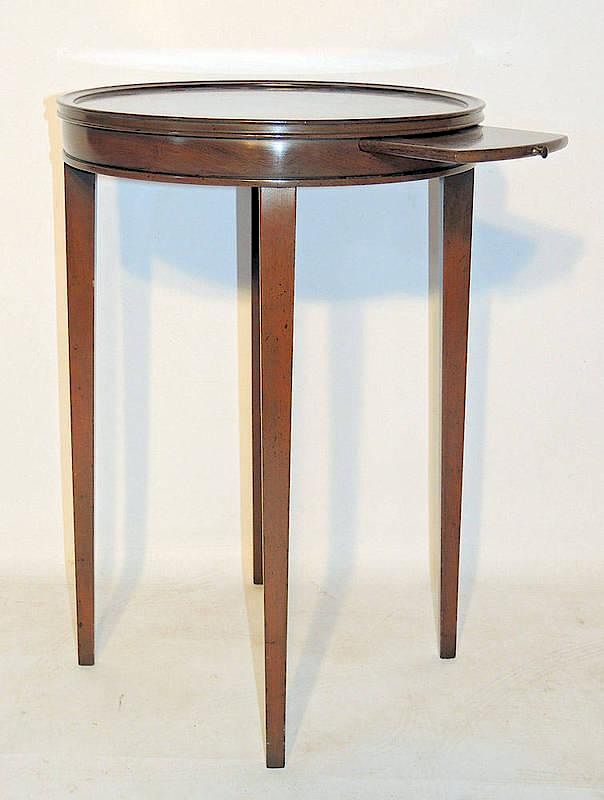 Appraisal: Kittinger Mahogany Wine Stand With single slide-out tray Circular top