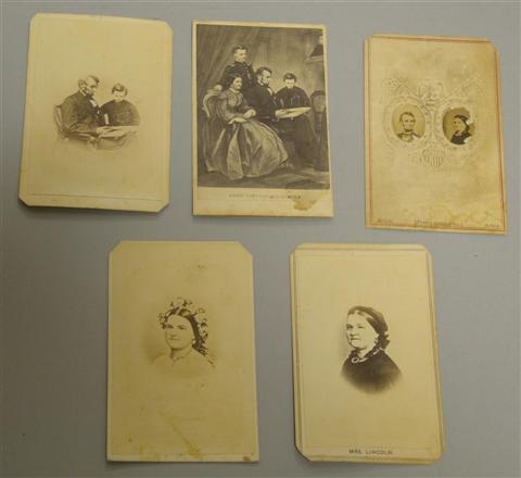 Appraisal: COLLECTION OF ABRAHAM LINCOLN FAMILY CARTES DE VISITE Including CDV