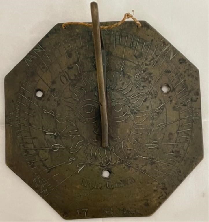 Appraisal: BRONZE SUNDIAL DATED MARKED PARSONAGEHouse Garden Burnham Thorpe Norfolk x