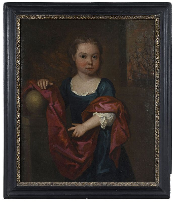 Appraisal: British School Portrait th century Portrait of a Child Ship