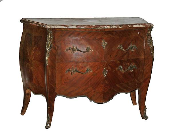 Appraisal: A Louis XV style gilt bronze mounted commode th century