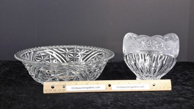 Appraisal: Lead Crystal and Pressed Glass Bowls Lot The lead crystal