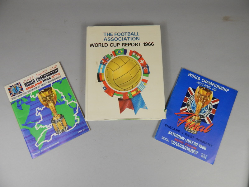 Appraisal: A World Cup football programme the cover printed in blue