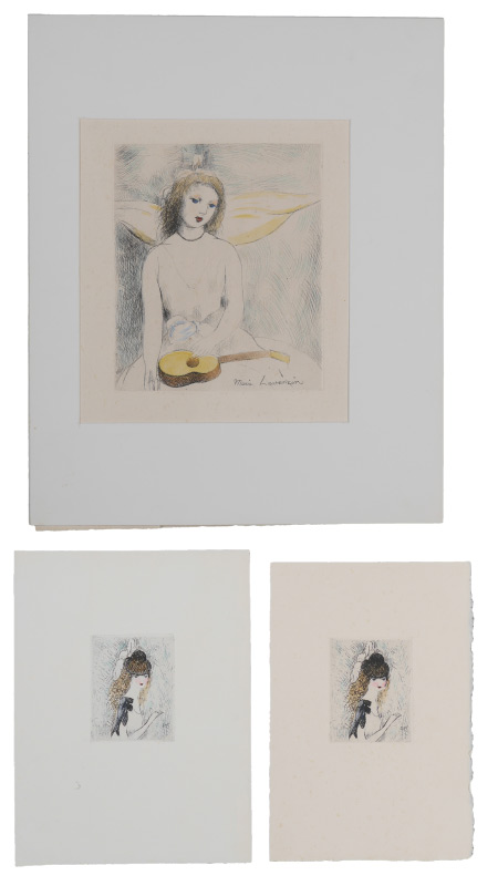 Appraisal: LAURENCIN Marie French - pieces total to include - ''Le