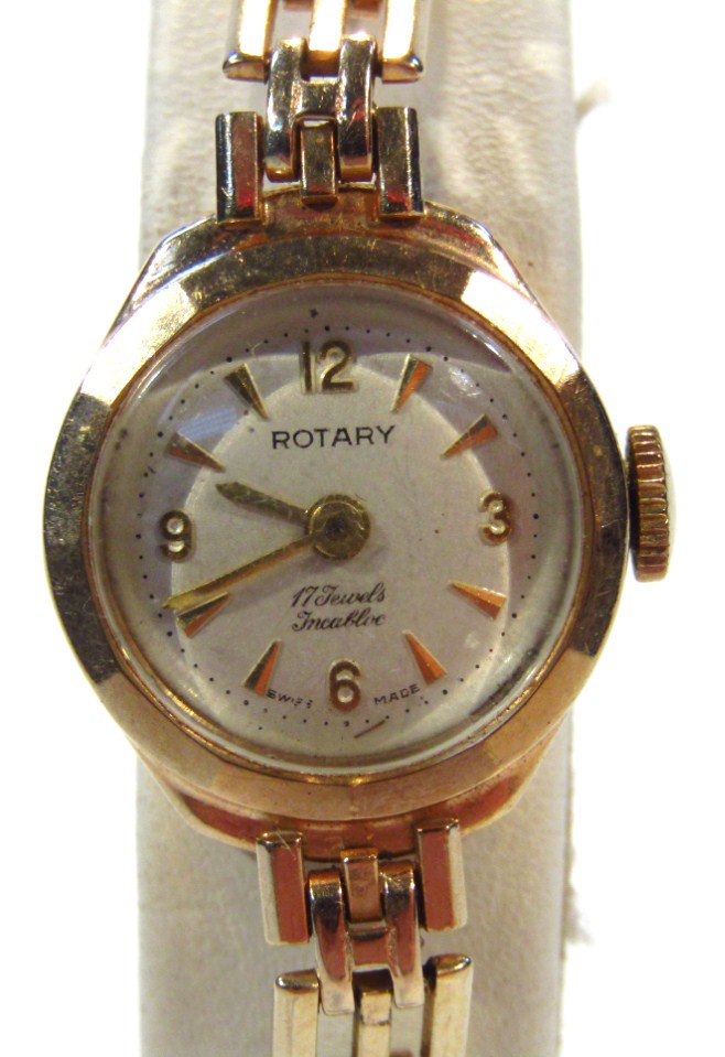 Appraisal: A ct gold ladies Rotary cocktail watch with cm dial