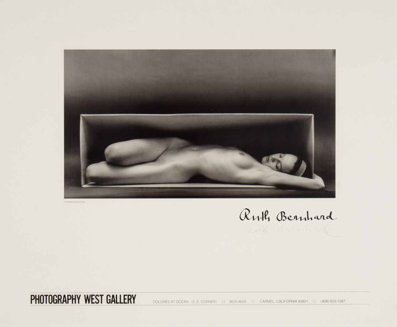 Appraisal: Ruth Bernhard exhibition poster signed American - In the Box