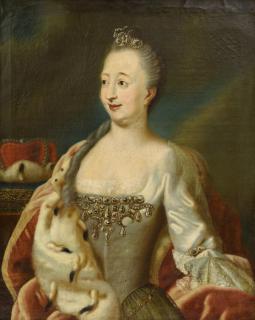 Appraisal: ANONYMOUS Late th century Catherine the Great Oil on canvas