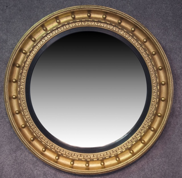 Appraisal: Federal Style Convex Bulls-Eye MirrorLate th century Cavetto and rope