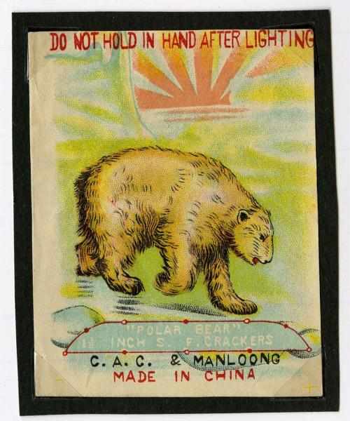 Appraisal: Polar Bear - Firecracker Label Class Manufactured by CAC Manloong