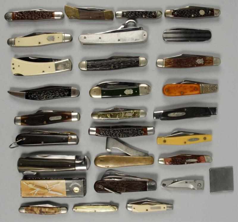 Appraisal: Lot of Foreign and Domestic Folder Knives Description Circa s