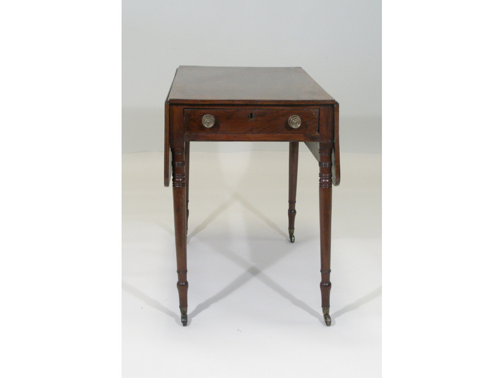 Appraisal: Sheraton Pembroke Table English c mahogany w oak and pine