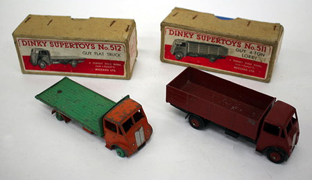 Appraisal: A DINKY SUPERTOYS NUMBER GUY FOUR-TON LORRY with brown painted