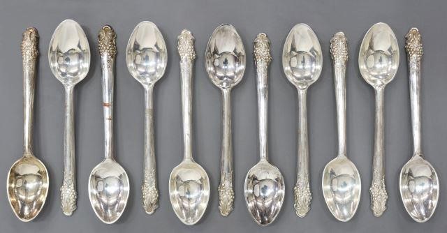 Appraisal: lot of Sterling silver teaspoons fruit spoons Sanborns Mexico mid