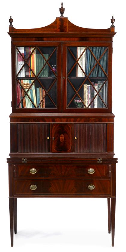 Appraisal: New England Federal design bureau bookcase th century