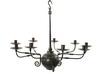 Appraisal: CHANDELIER - Hand wrought replica iron nine arm chandelier with