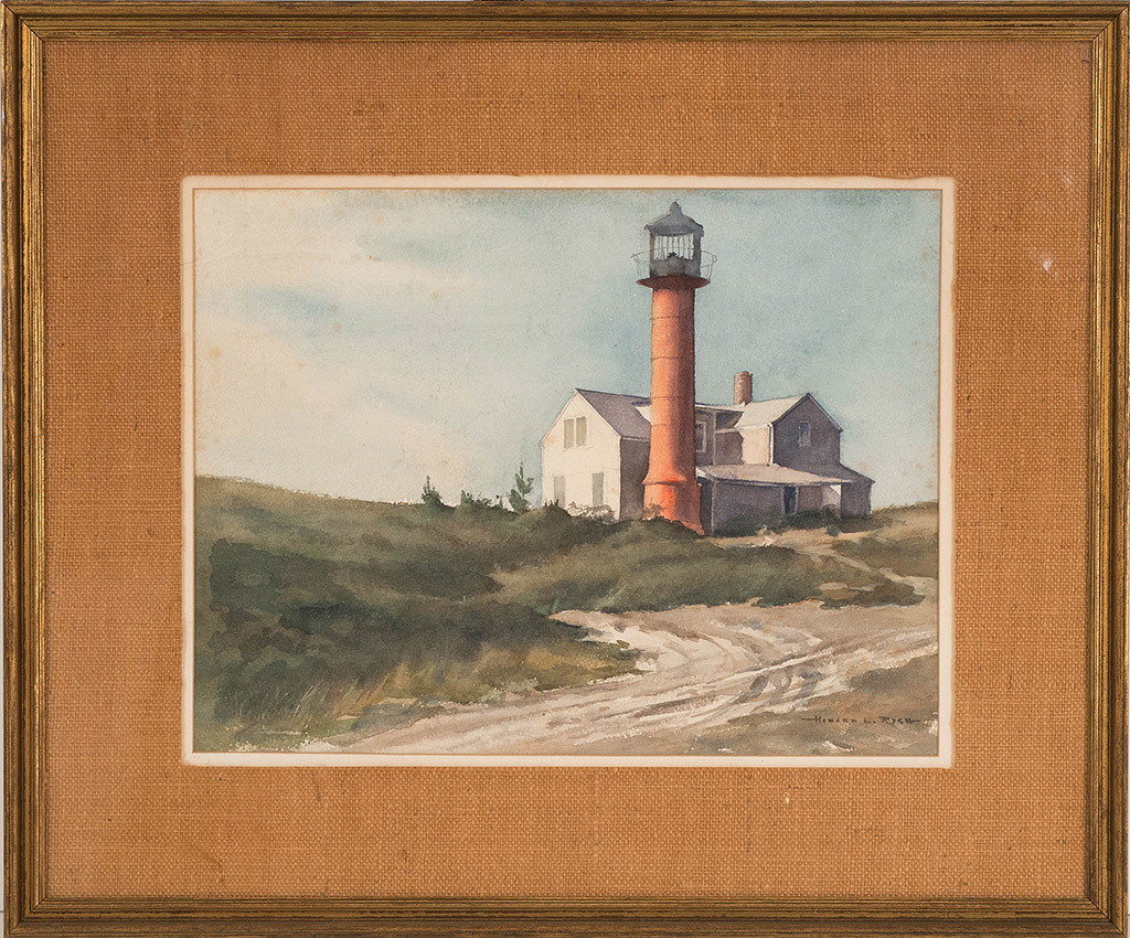 Appraisal: HOWARD L RICHMassachusetts - A New England lighthouse Signed lower