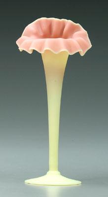 Appraisal: Burmese Jack-in-the-pulpit vase satin finish ruffled rim in