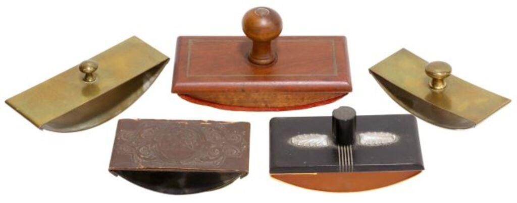 Appraisal: lot of Desk rocker blotters including Art Deco plastic blotter