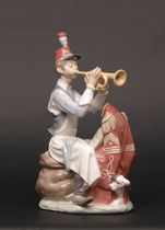 Appraisal: Lladro Norman Rockwell Series Boy with Trumpet Boy with Trumpet