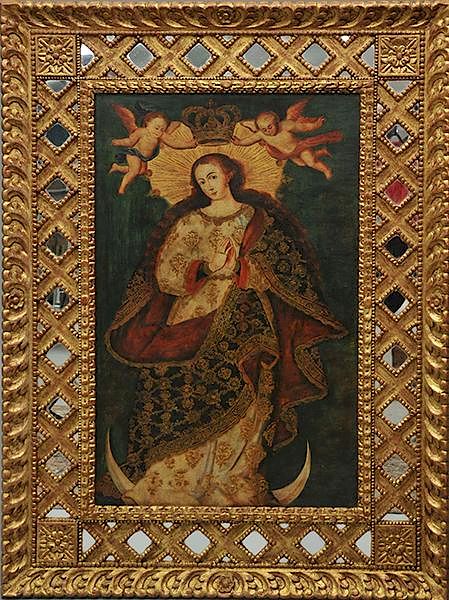 Appraisal: th th C Spanish Colonial O C Madonna th th