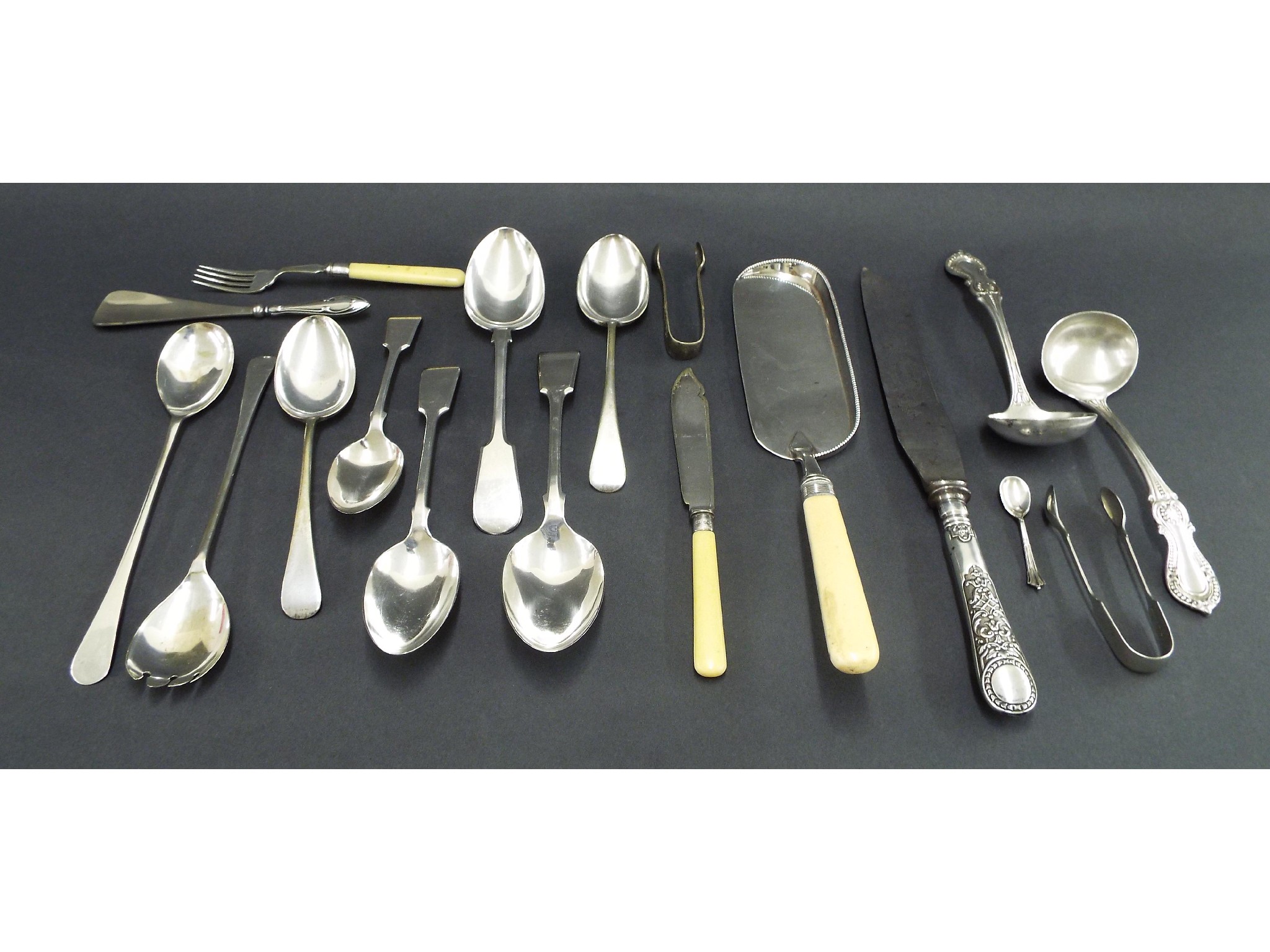 Appraisal: Extensive collection of silver plated items to include epergne spirit