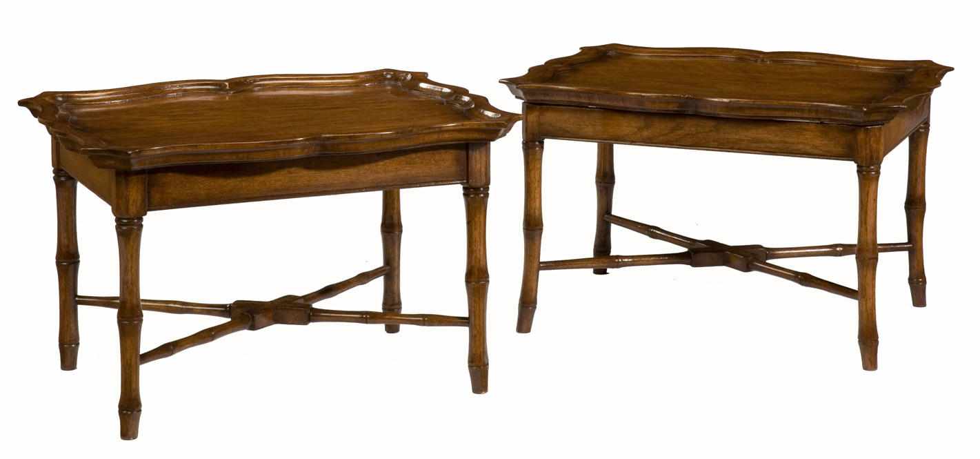 Appraisal: A pair of George III style mixed wood occasional tables