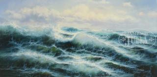 Appraisal: JUNE NELSON American th Century SEASCAPE Oil on canvas Unframed