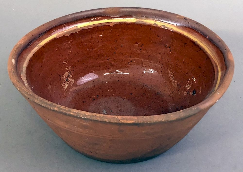 Appraisal: Redware Bowl Redware bowl th c h x dia