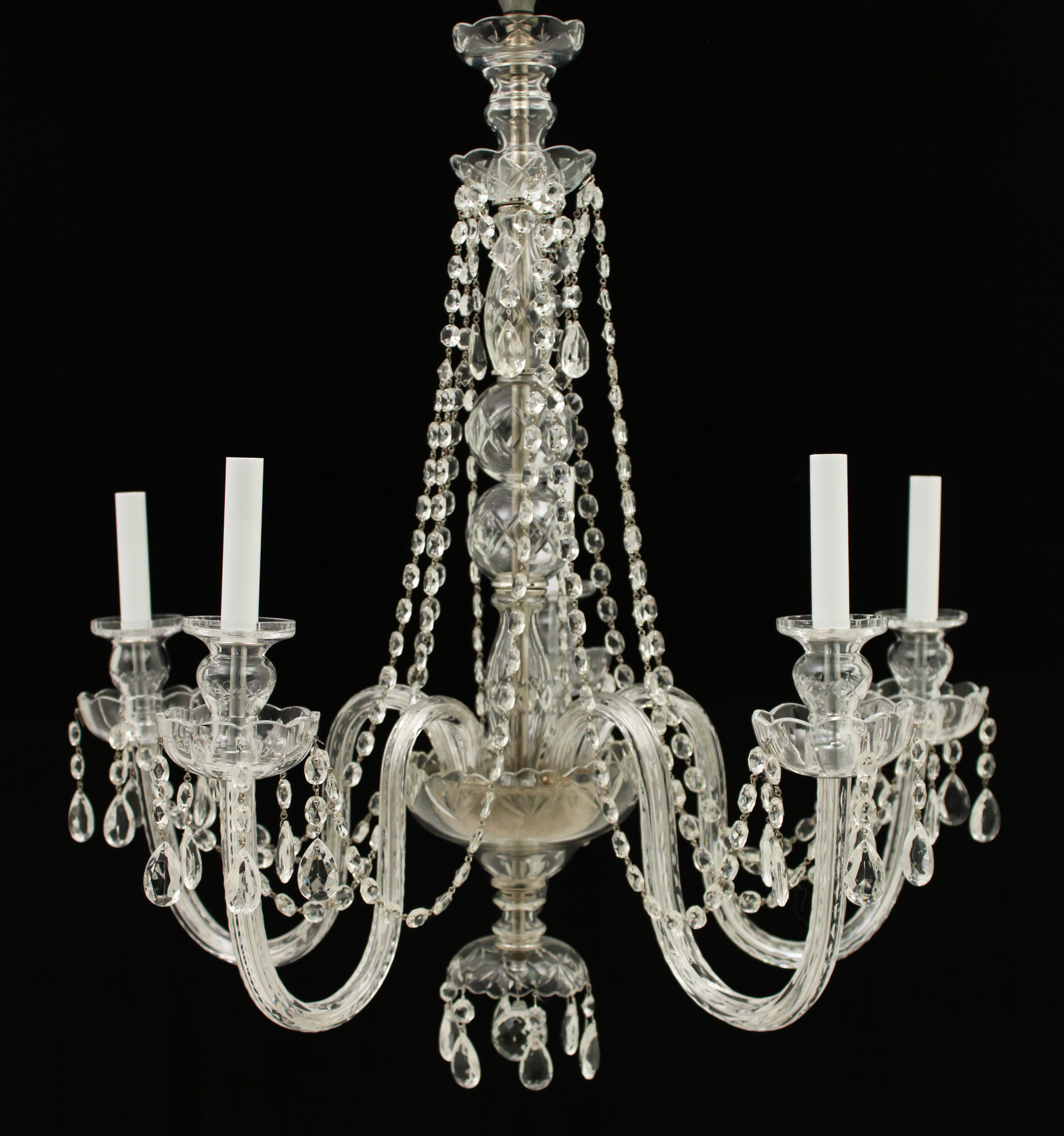 Appraisal: WATERFORD STYLE LIGHT CRYSTAL CHANDELIER Waterford style light crystal chandelier