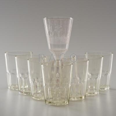 Appraisal: FLINT GLASS ETC Nine pieces German th th c goblet