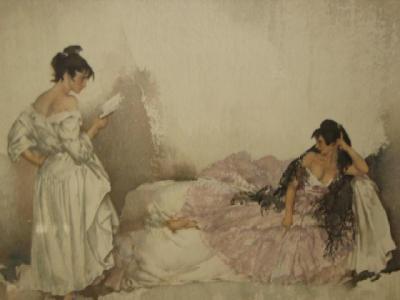 Appraisal: SIR WILLIAM RUSSELL FLINT Memorising Act II reproduction in colours