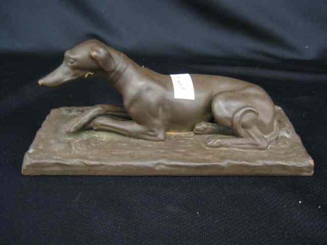 Appraisal: German Terra Cotta Pottery Figurine of Dogat rest '' x