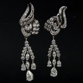 Appraisal: Vintage Circa s Approx Carat Pear Marquise and Round Brilliant