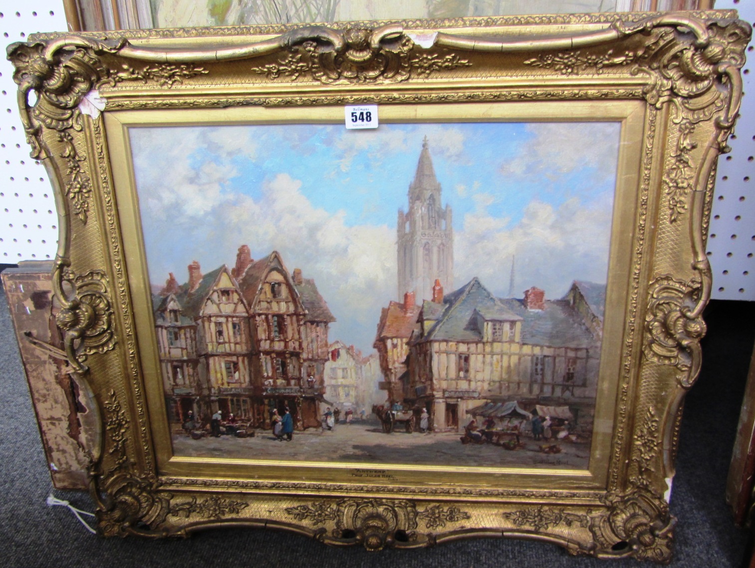 Appraisal: Attributed to Jules Noel - Antwerp oil on canvas bears